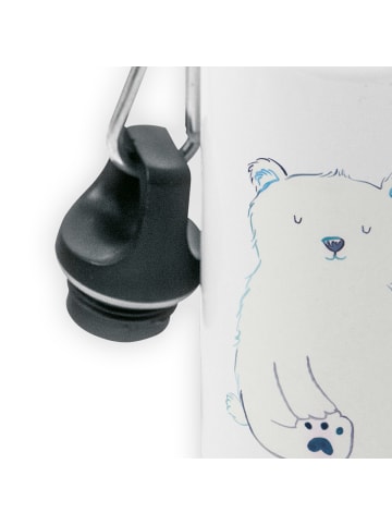 Mr. & Mrs. Panda Kinderflasche Eisbär Faul ohne Spruch in Weiß