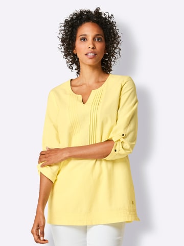 creation L Leinen-Bluse in zitrone