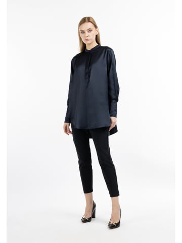 DreiMaster Klassik Damen Langarmbluse in Navy