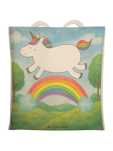 Mr. & Mrs. Panda Einkaufstasche Einhorn Regenbogen Design ohne S... in Weiß