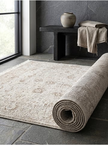 KADIMA DESIGN Kurzflorteppich Orientalisch pflegeleicht Wohnzimmer Schlafzimmer Flur in Beige