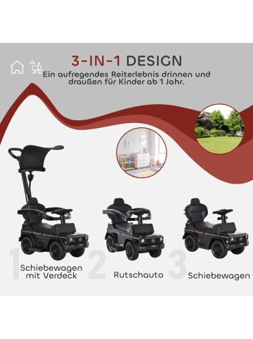 HOMCOM Mercedes-Benz Rutschauto Schwarz