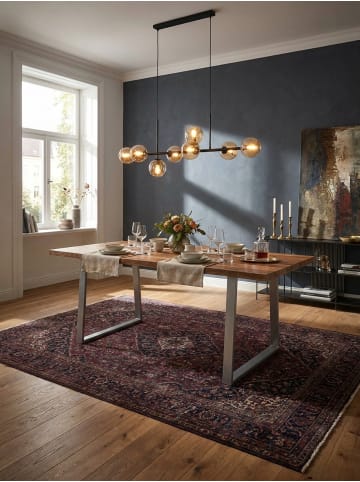 KADIMA DESIGN Esstisch Massivholz Industrial, Akazie-Holz, Metallfüße