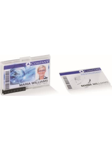 Durable Kartenhalter Push Box 54x87mm für 2 Karten Packung mit 10 Stück schwarz