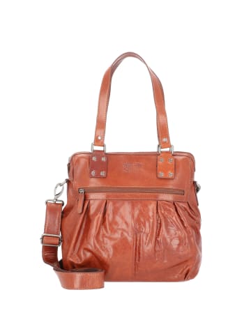 Pride and Soul Schultertasche Leder 34 cm in cognac