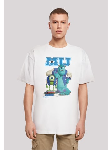 F4NT4STIC Heavy Oversize T-Shirt Disney Monsters University Poster in weiß