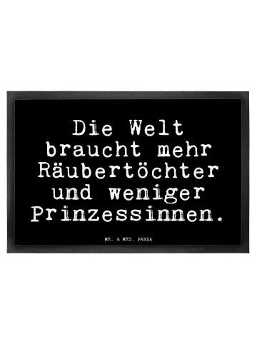 Mr. & Mrs. Panda Gummimatte Die Welt braucht mehr... mit Spruch in Schwarz