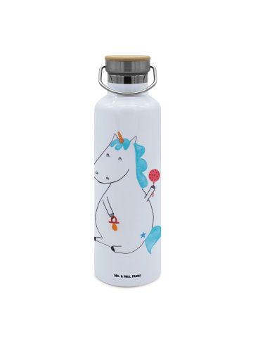 Mr. & Mrs. Panda Große Trinkflasche Einhorn Baby ohne Spruch in Weiß