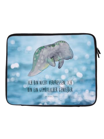 Mr. & Mrs. Panda Notebook Tasche Seekuh Chillen mit Spruch in Oceanblue