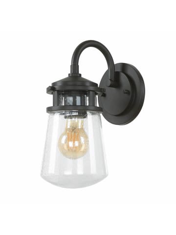 Licht-Erlebnisse Außen Wandlampe (B)12.7 x (L)12.7 x (H)28.6 cm in Dunkles Bronze Klar/Transparent