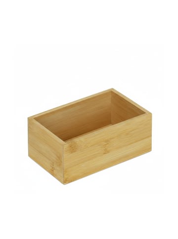 relaxdays Bambus Box in Natur - (B)16,5 x (H)6,5 x (T)10 cm