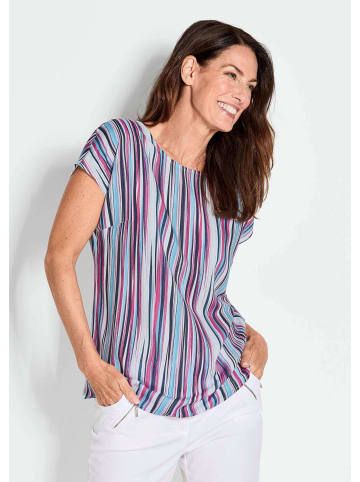 GOLDNER Bluse in pink / gestreift