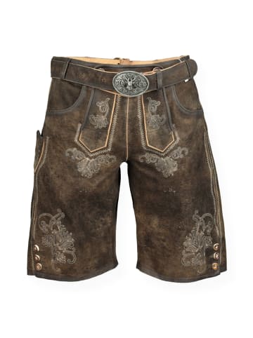 KRÜGER Lederhose in grau