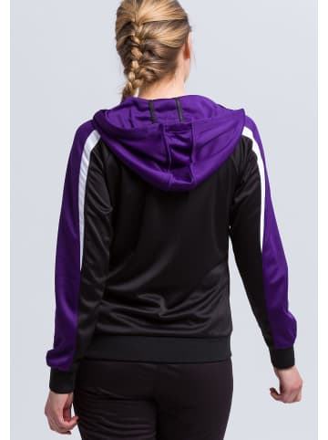 erima Liga 2.0 Trainingsjacke mit Kapuze in schwarz/violet/weiss