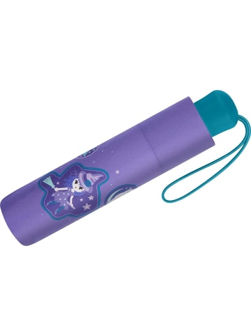 Scout Kinder-Taschenschirm mit reflektierenden Streifen Regenschirm Purple Magic