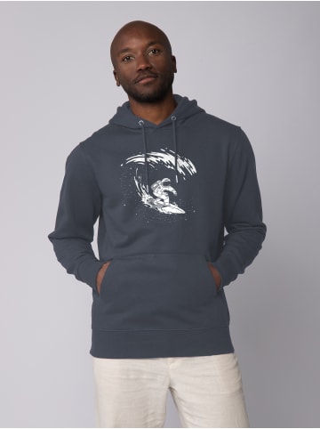 wat? Apparel Sweatshirt Surfing Spaceman in India Ink Grey