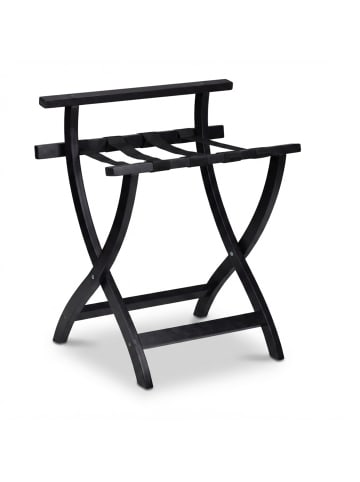 relaxdays 2 x Kofferständer in Schwarz - (B)60 x (H)75 x (T)41 cm