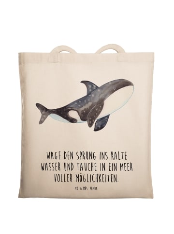 Mr. & Mrs. Panda Shopping Tasche Orca mit Spruch in Creme
