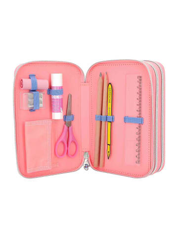 Depesche 3-Fach Federtasche inkl. Stifte TOPModel in 20,5 x 14,3 x 7,5 cm in bunt