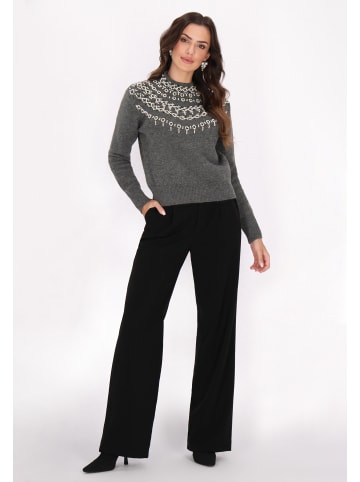 faina Damen Pullover in Dunkelgrau Melange