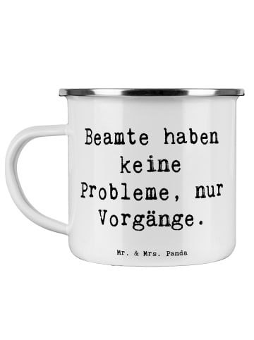 Mr. & Mrs. Panda Becher Spruch Beamter ohne Probleme mit Spruch in Weiß