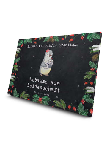 Mr. & Mrs. Panda Adventskalender Hebamme Leidenschaft mit Spruch in Kreidetafel