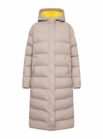 Derbe Steppmantel für Damen in beige