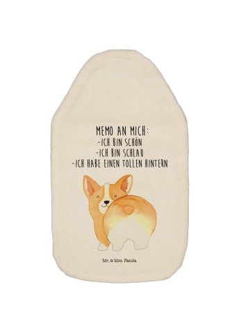 Mr. & Mrs. Panda Wärmflasche Corgi Po mit Spruch in Weiß