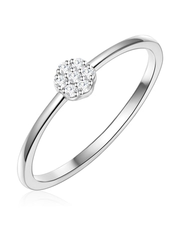 Glanzstücke München Ring aus Sterling Silber mit Zirkonia in silber