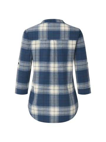 Hailys Legeres Blusen Hemd mit Rundhals und halber Knopfleiste in Navy