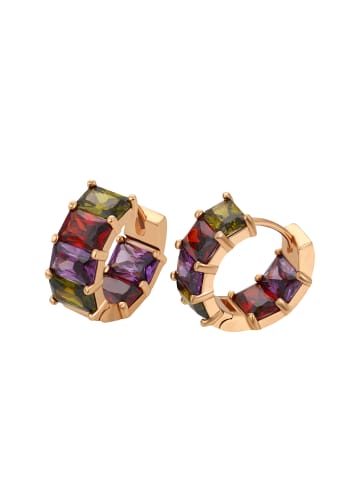 faina Women Hoop Earrings in Rose Gold Multicolor