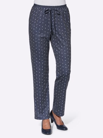 WITT WEIDEN Jerseyhose in marine-gemustert