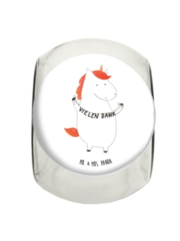 Mr. & Mrs. Panda Bonbonglas Einhorn Dankeschön ohne Spruch in Weiß