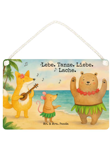 Mr. & Mrs. Panda Schild Waldtiere Aloha Design mit Spruch in Weiß