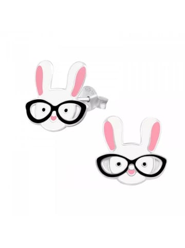 Alexander York Kinderschmuck-Ohrstecker HASE mit Brille in 925 Sterling Silber, 2-tlg.