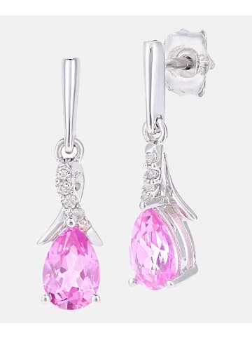 Diamant L'éternel Ohrringe aus 375 Weißgold mit 1.18 Karat Diamant mit Saphir