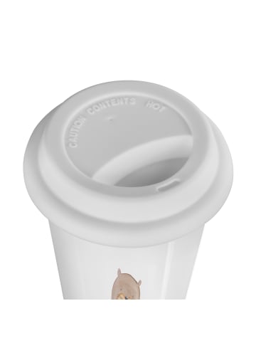 Mr. & Mrs. Panda Kaffeebecher Otter Muschel mit Spruch in Weiß
