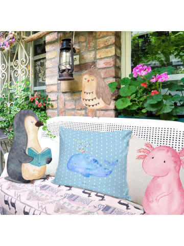 Mr. & Mrs. Panda Sofakissen Wal Konfetti ohne Spruch in Blau Pastell