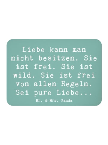 Mr. & Mrs. Panda Kühlschrankmagnet Spruch Liebe und Freiheit mit... in Meeresbrise