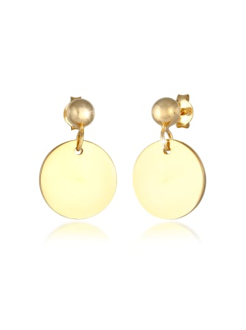 Elli Ohrringe 925 Sterling Silber Geo, Plättchen in Gold