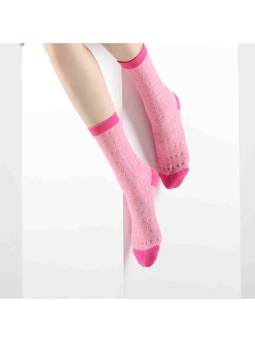 MUNADUNA 2er-Pack Lochmuster-Socken in Blau