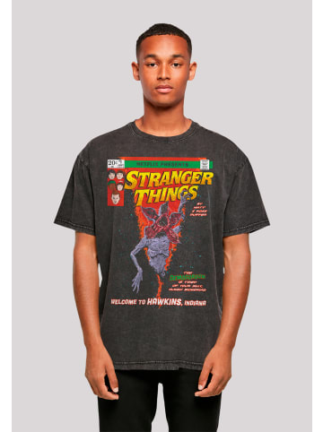 F4NT4STIC Oversize T-Shirt Stranger Things Comic Cover Netflix TV Series in schwarz
