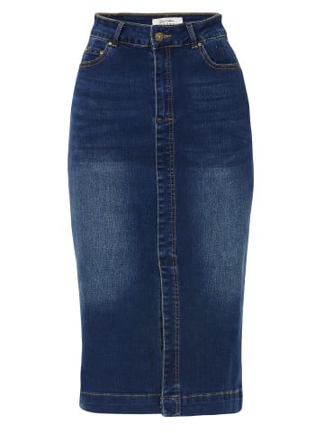 KOROSHI JEANS MIT LANGEM ROCK in blau