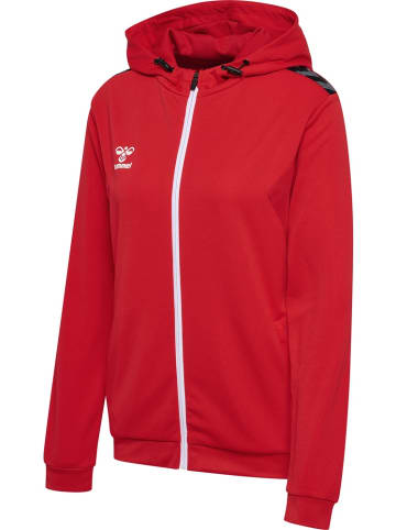 Hummel Trainingsjacke "Hmlauthentic Pl Zip Hoodie Woman" in Rot