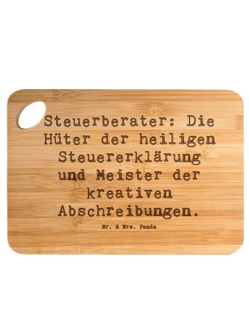 Mr. & Mrs. Panda Servierbrett Spruch Steuerberater Helden mit Sp... in Braun