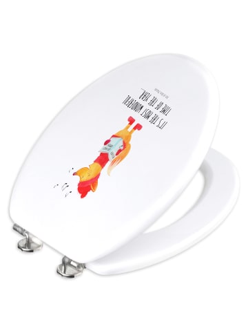 Mr. & Mrs. Panda WC Sitz Fuchs Sänger mit Spruch in Weiß