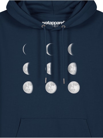 wat? Apparel Sweatshirt Moonphases in Dunkelblau