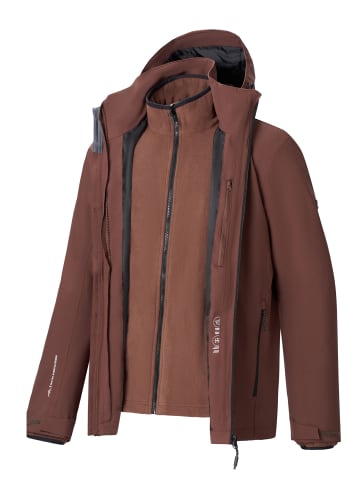 3 in 1 Funktionsjacke Coriver Wasserdicht in braun