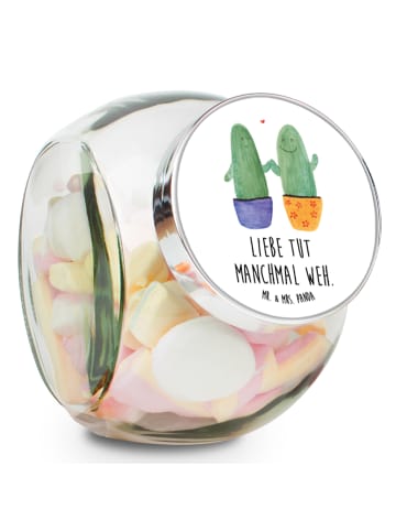 Mr. & Mrs. Panda Kaffeedose Kaktus Liebe mit Spruch in Weiß