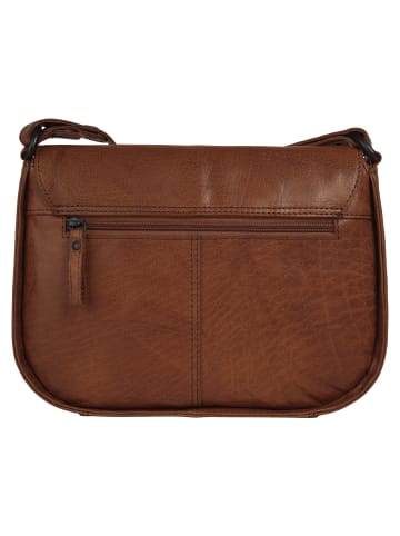 SPIKES & SPARROW Umhängetasche echt Leder in cognac